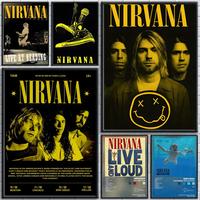Rock Band N-Nirvana Painting Calligraphy HD Print Personalized Canvas Wall Mural Art Poster Photos For Living Room Home Decor