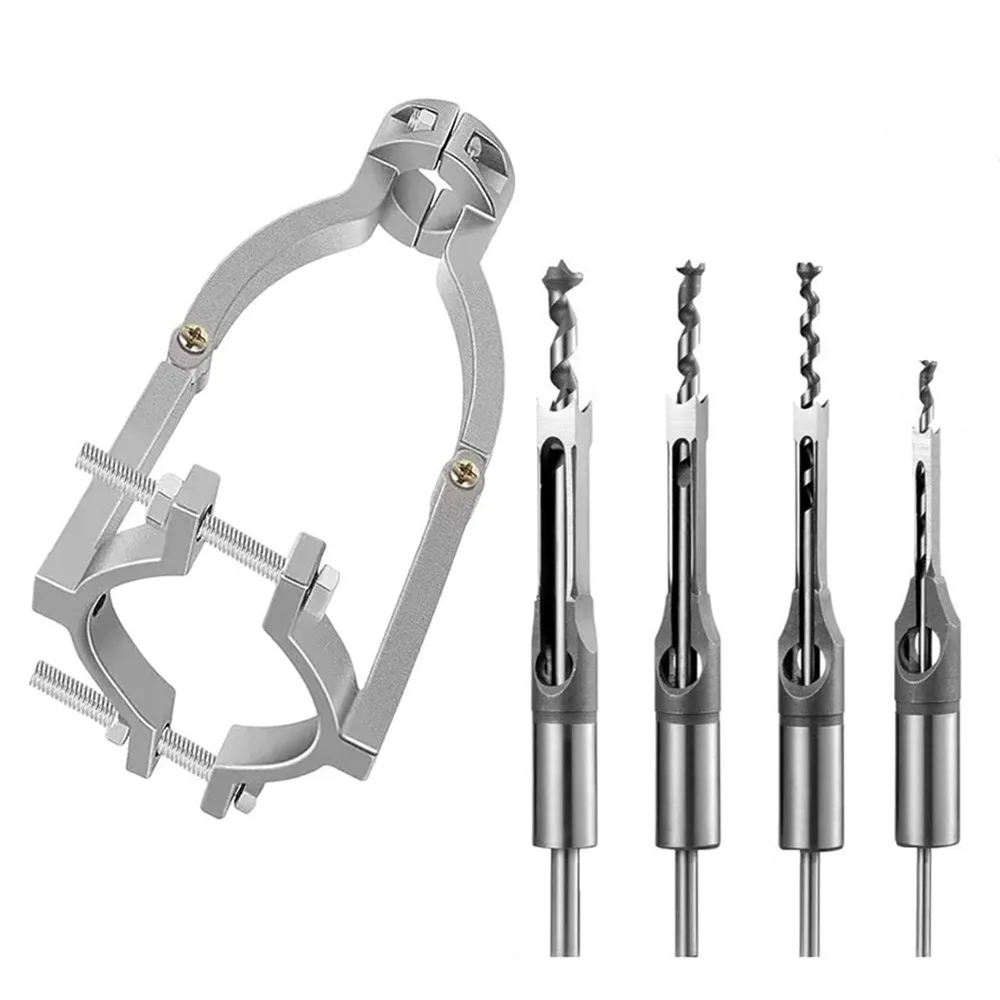 

Adjustable Clamp Square Hole Drill Fixed Bracket Portable Sturdy Electric Drill Mounting Bracket Precision Spare Parts