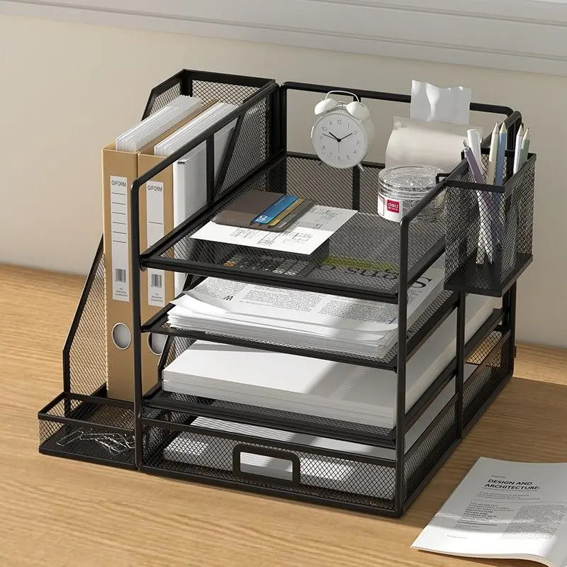 File storage rack, desktop storage multi-layer simple file rack