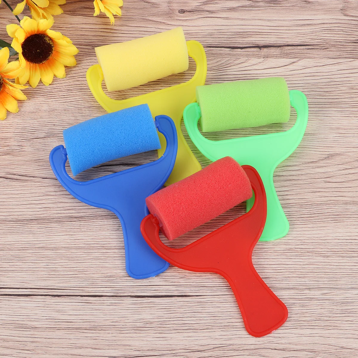 

8 Pcs Sponge Paint Roller Set Kids Art Brushes Tools for Drawing Graffiti Craft Projects Mini Foam Painting