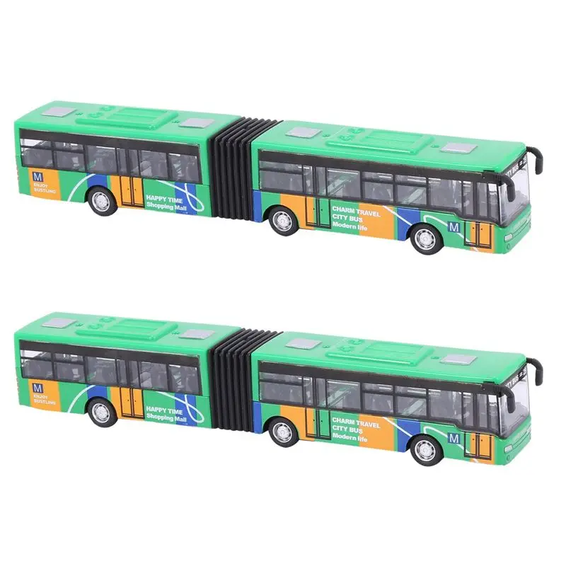 X18A-2X Vehículo modelo fundido a presión para niños, lanzadera, autobús, coche, bebé pequeño, verde
