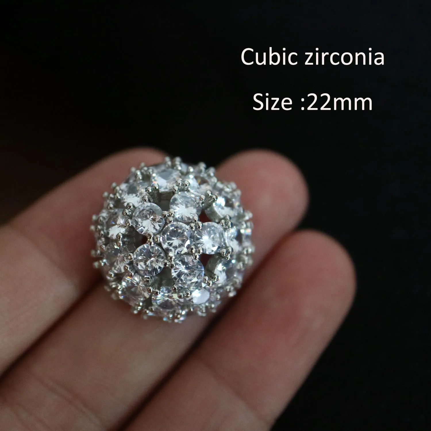 5pc Luxury 22mm crystal button for coat Cubic zirconia buttons for clothes Decorative CZ sewing buttons for overcoat cardigan