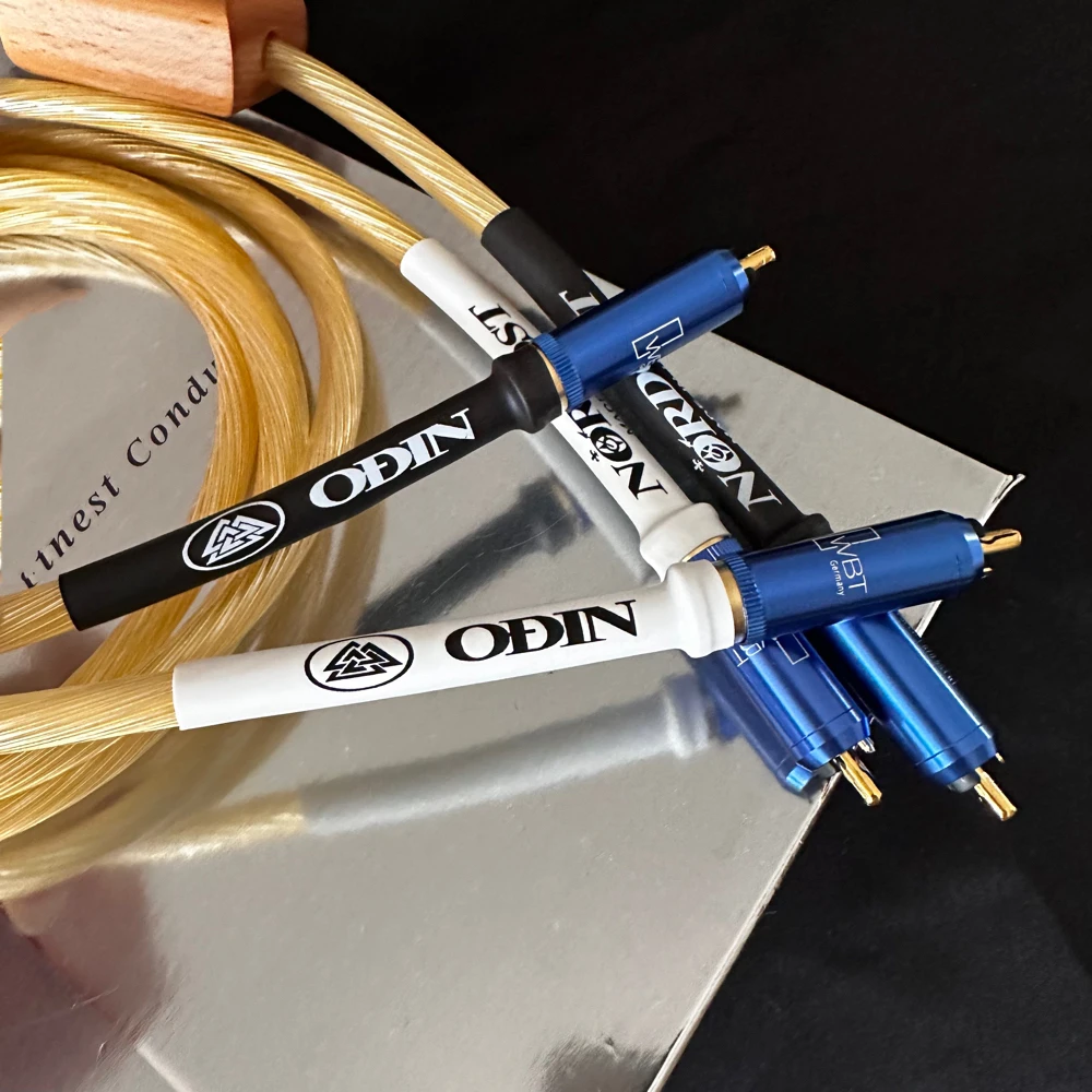 one pair Nordost ODIN 2 Gold  RCA signal cable double lotus sterling silver audio cable CD amplifier tube cable