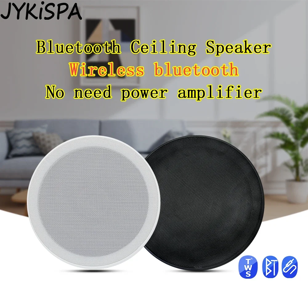 

10W Bluetooth Ceiling Speaker 6 Inch 3D Stereo In-Wall Loudspeaker Home Theater Background Music Speaker PA System For Indoor