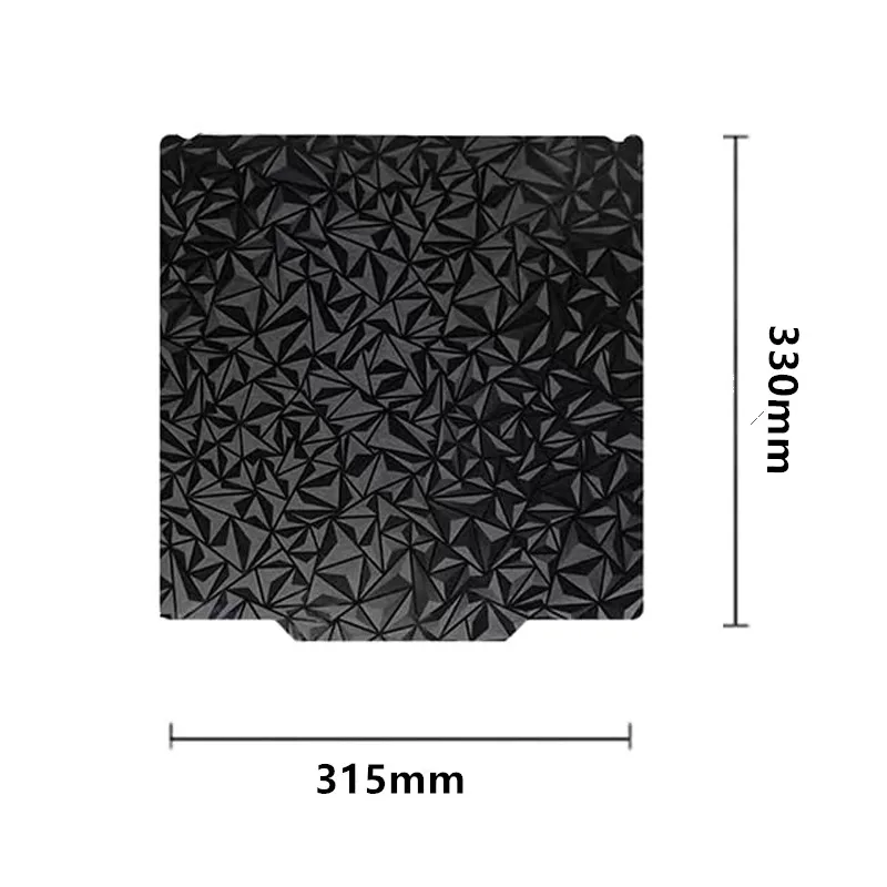 ENERGETIC Sidewinder X4 Plus Build Plate 330x315mm Spring Steel Sheet PEI PEO PET Sheet Textured PEI Magnetic Print Bed