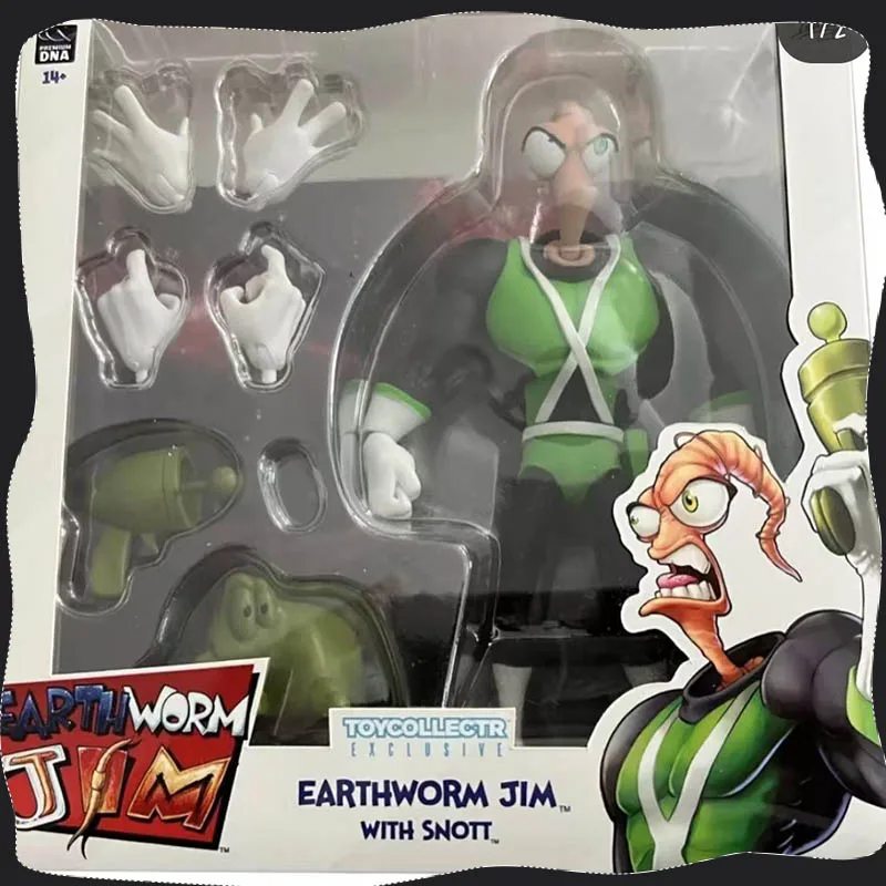 NEW PDNA Earthworm Jim Anime Figure Worm Body Psy-Crow Bob The Killer Gold Fish Snot Action Figures Doll Toys Model  Gift