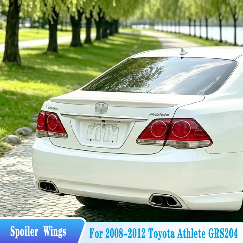 For 2008-2012 Toyota Crown Athlete GRS204 Car Rear Trunk Spoiler Wings ABS Plastic Car Exterior Tuning Trim Body Kit Accessories