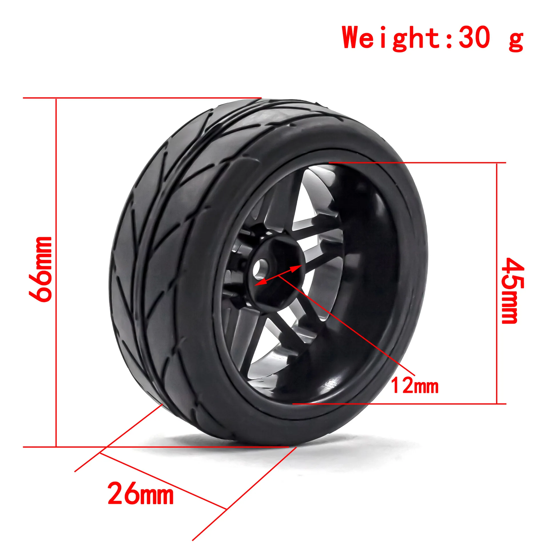 4Pcs For Remote control Model Car Flat Run Racing Drift Tire Rubber Wheel Tires Modify Upgrade Parts For 1/10 RC Car Accessories