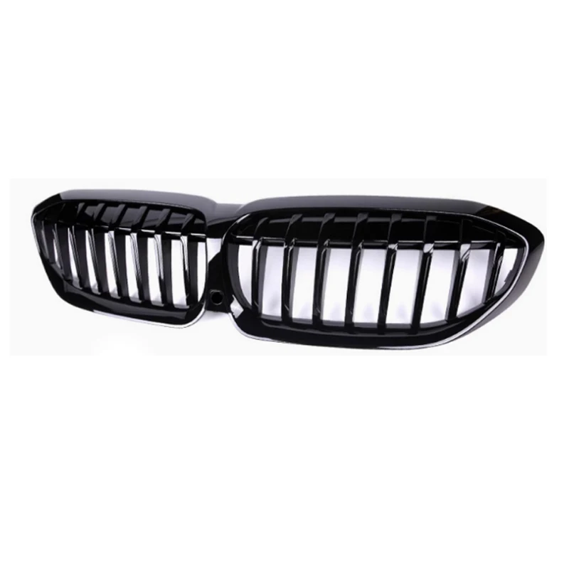 1 Slat style Grill Fit for BMW 3 series G20 2020-2022 Gloosy Black or Carbon pattern Color Front Grill 3 series G20 2020-2022