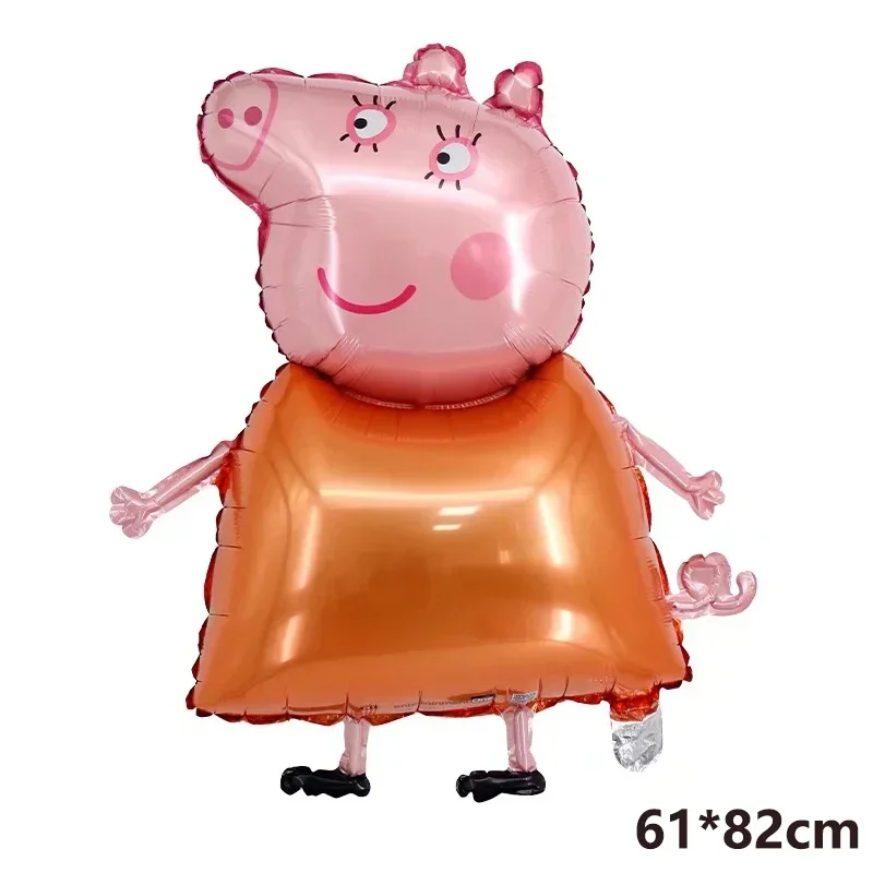 4 개/대 Peppa 돼지 테마 풍선 세트 페이지 조지 어린이 생일 장난감 장식 알루미늄 필름 풍선 파티 용품