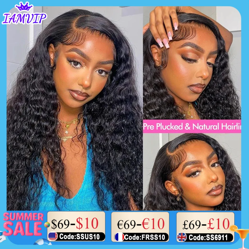 

250% High Density Loose Deep Wave 30 40Inch 13x6 13x4 HD Lace Frontal Human Hair Wig Brazilian Raw Curly Wigs For Women