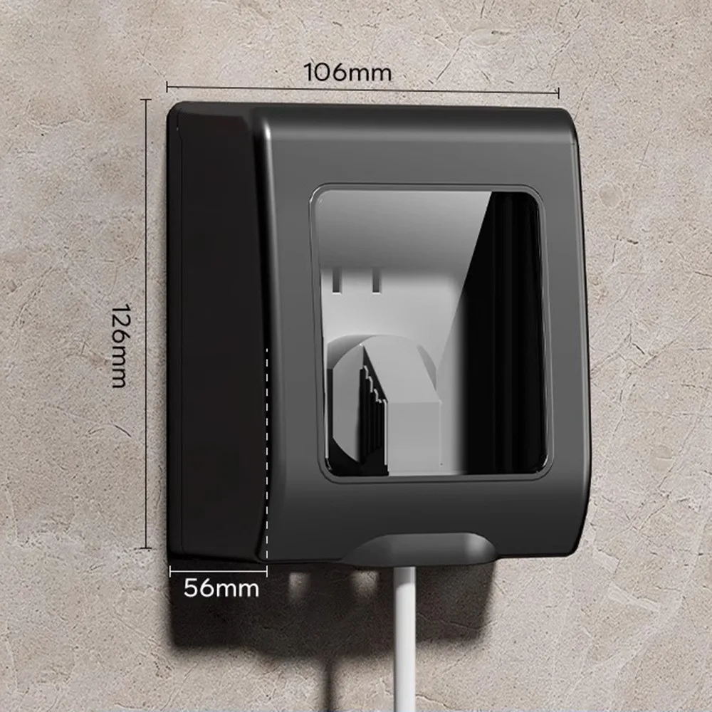 86 Type Switch Protective Cover Waterproof Self-Adhesive Socket Protector Splash-Proof Transparent Plug Water Retaining Box