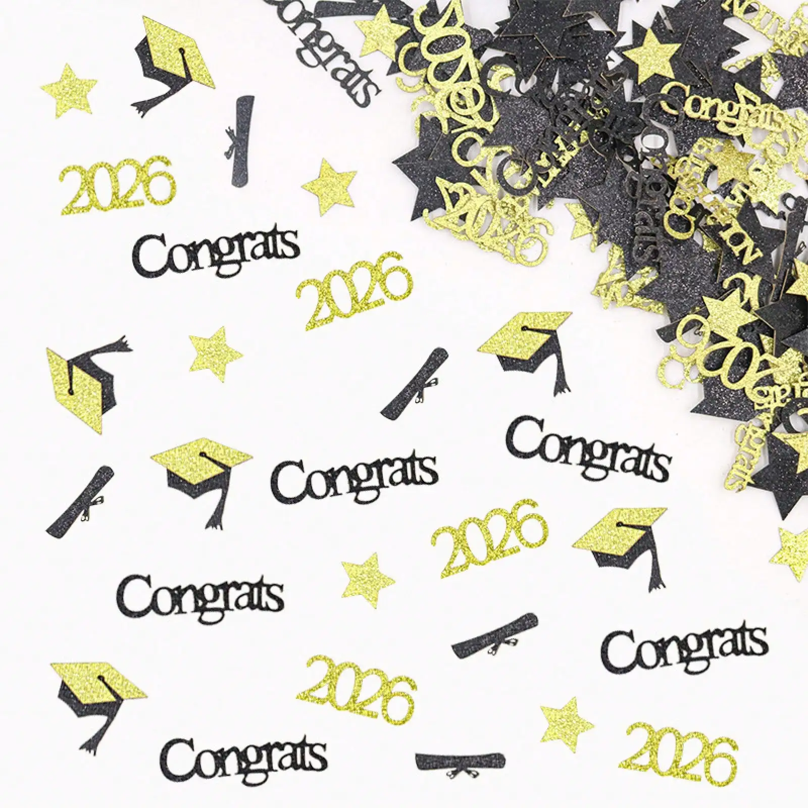Best-Selling Popular Double-Sided 2026 Graduation Cap Confetti For Graduation Parties, Colorful Confetti Table Scatter Props W4DC