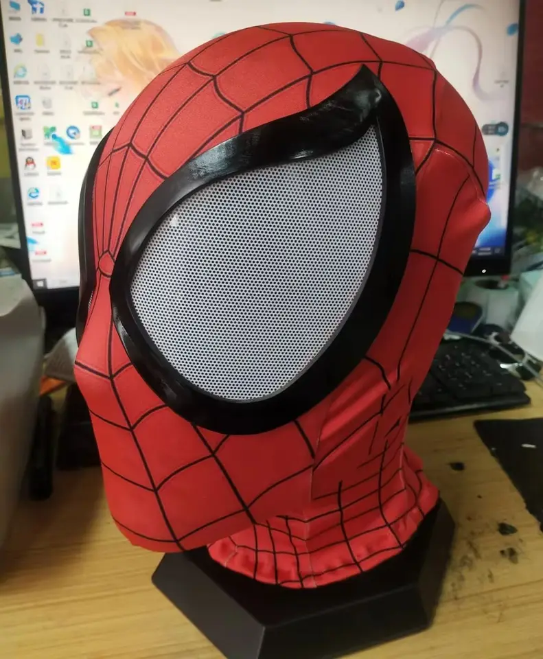 スパイダーマン　マスク　　コスプレ　1/1　 3D シェルマスク　USA スパイダーマン マスク コスプレ 3Dシェルマスク サム・ライミ― - メルカリ