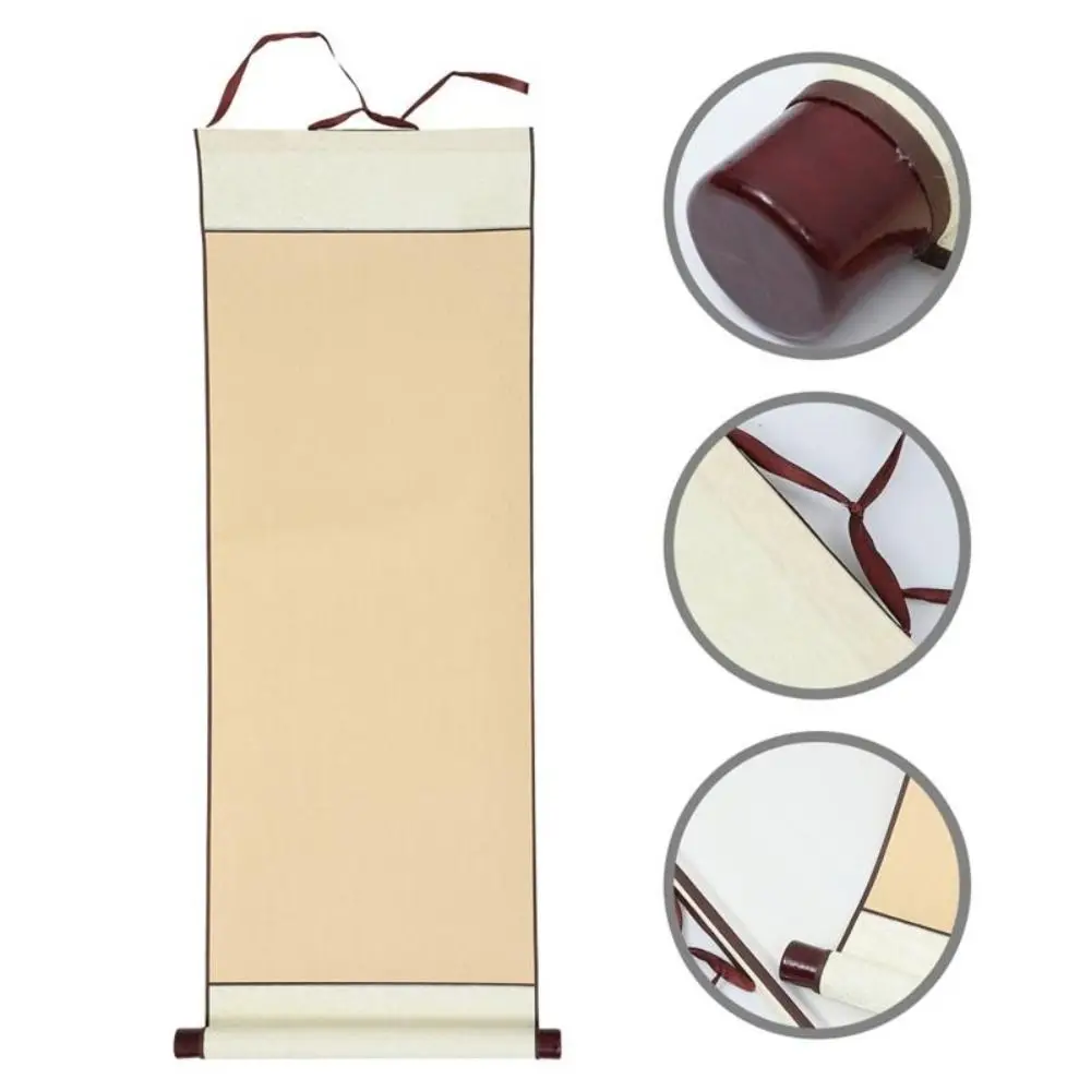 الحرف اليدوية لوازم ديكور المنزل ورق الأرز رسم قماش مخطوطات الخط تصاعد اللوحة التمرير فارغة معلقة التمرير