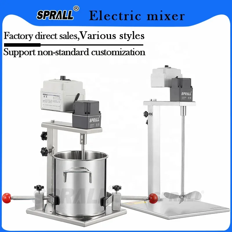 SPRALL OEM/ODM Professional Industrial Liquid Electric Overhead Lab Agitator Stirrer Mixer Small 5L Laboratory Mixer Machine