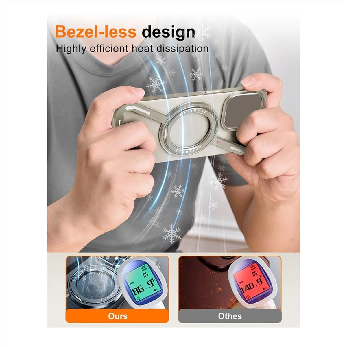 B21B Phone Stand for 15PRO MAX Phone Case Pai Z Case Type Metal Bezel-Less Multi-Functional Portable Stand,A