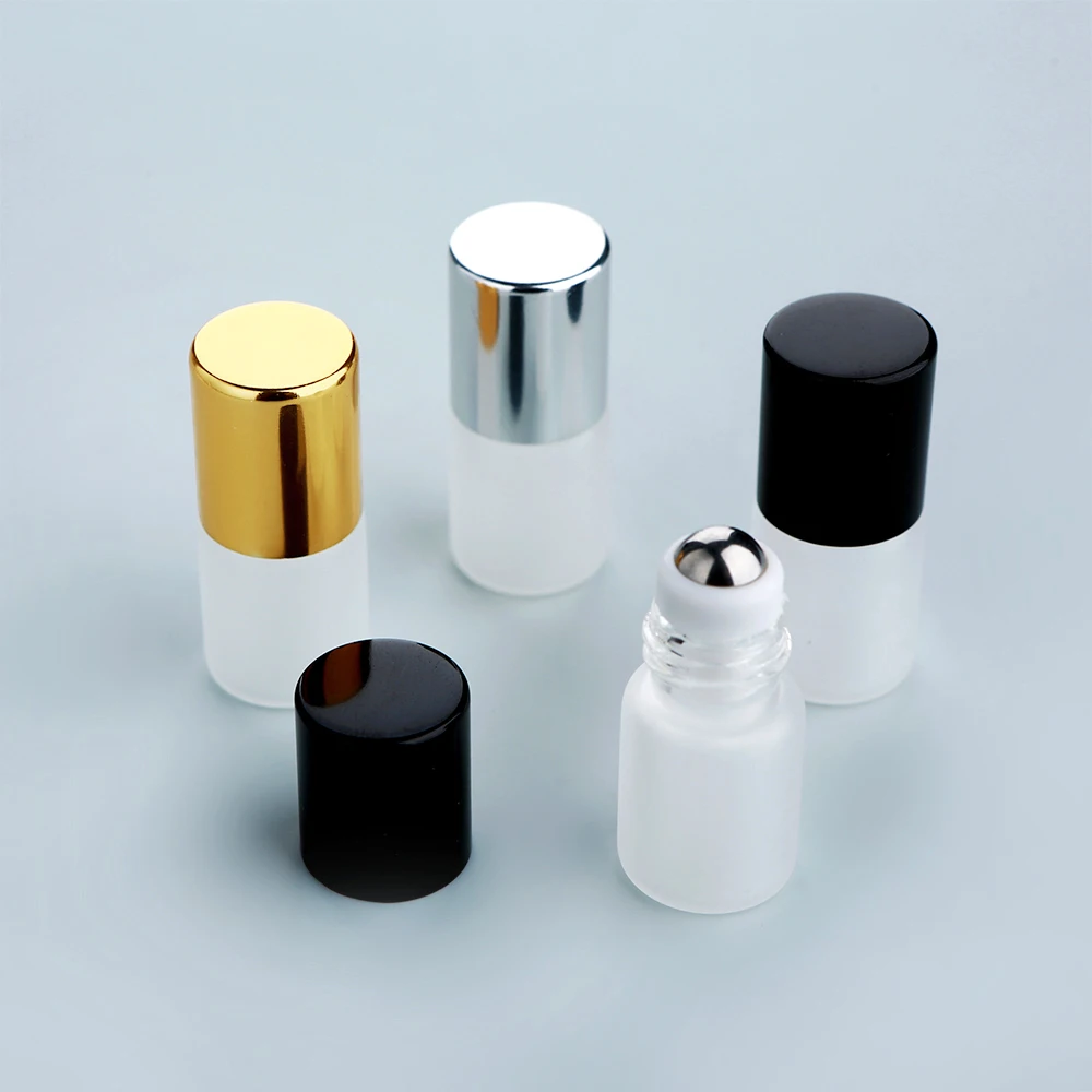 30/50 bottiglie di profumo in vetro smerigliato da 2 ml, mini portatile in movimento a sfera, rotolamento liscio, gadget di erogazione riutilizzabili