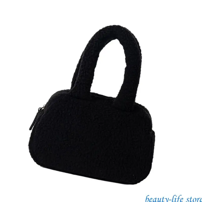 

Practical Fleece Handbag for Travel Office Organization with Easy Access 517D