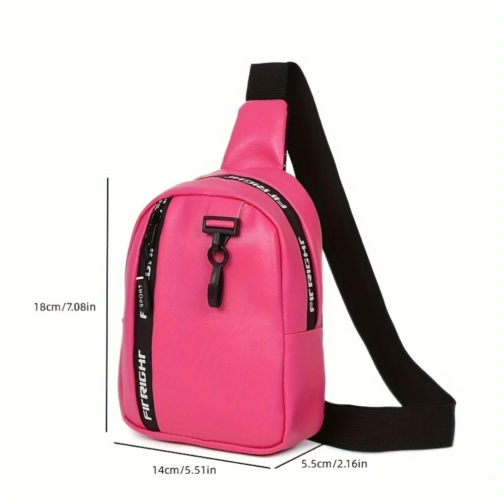 Women's Chest Bag. Fashion contrast backpack, adjustable strap for daily use.