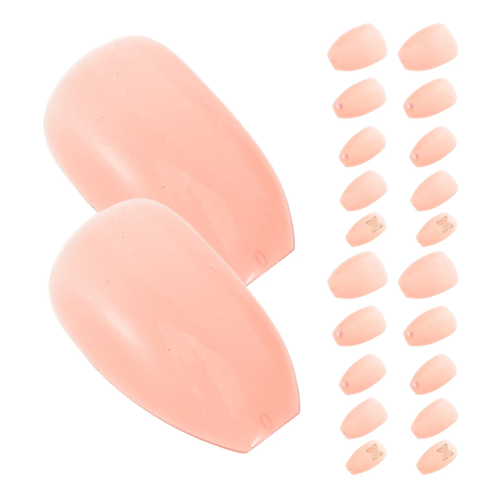 24 Stuks Volledige Dekking Kunstnagels Ballerina Stijl Roze Vlinders Print Sterke Niet Gemakkelijk Breken Nep Nagels Voor Thuis Salon gebruik