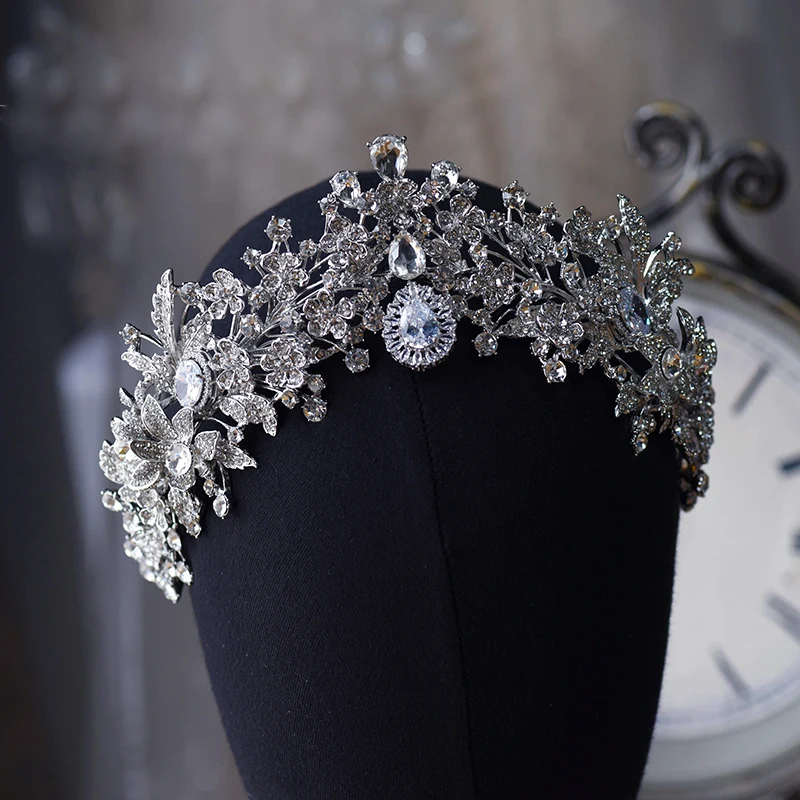 

Oversize Irregular Headband for Women, Wedding Crown, Hair Accessories, Bridal Crystal, Baroque Rhinestone Hairband