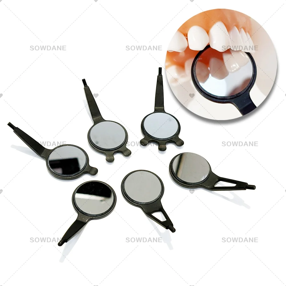 

Lab Titanium Coated Mouth Mirror Odontoscope Orals Care Teeth Examination Hygiene Mirror Front Surface Mouth Mirror Head Tool