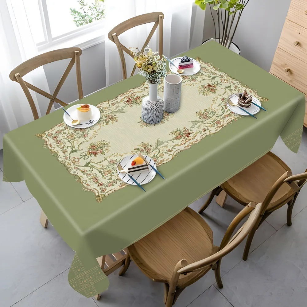 European-style elegant tablecloth with vintage pattern design - laying this exquisite style on the dining table