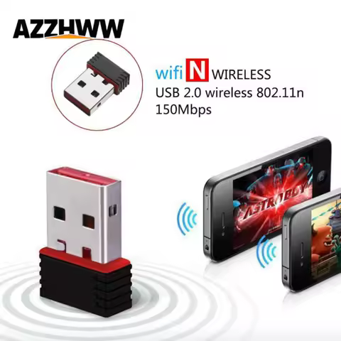 150Mbps Wireless USB WiFi Adapter 802.11N Ethernet USB Network Card 2.4GHz WiFi Dongle USB LAN Wireless PC WiFi Receiver RTL8188