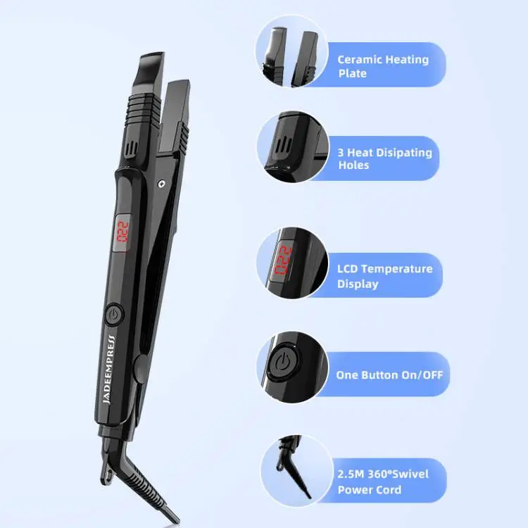 Hot Sale Fusion Hair Extension Tool Adjustable Size Iron Heating Iron with Home Hair Extension Connector