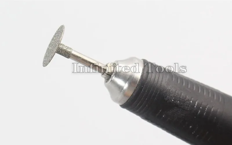 6PCS 2.35mm Shank Grinding Bit Ultra-Thin T Head Diamond Mounted Point Stone Jade Carve Polish Engrave Tool 0.5mm-8mm