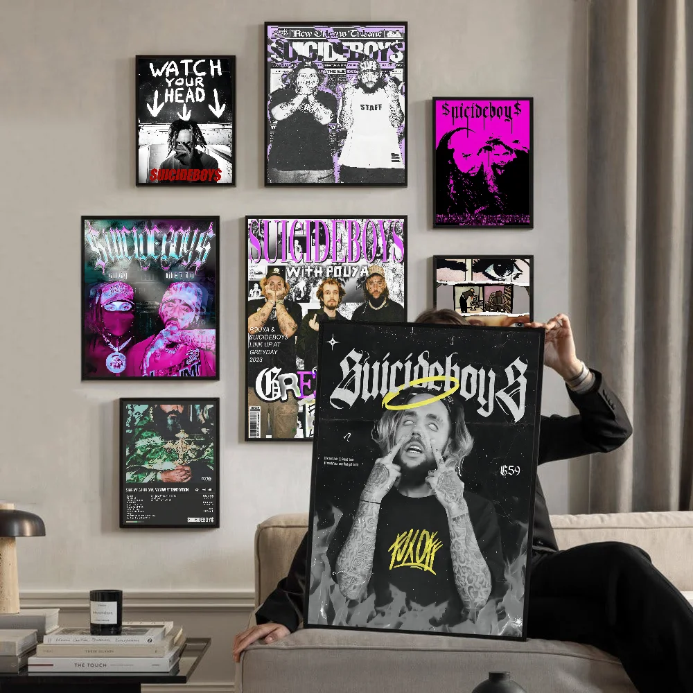 Singer Suicideboy Self-adhesive Art Poster Whitepaper Prints Posters Artwork Home Decor