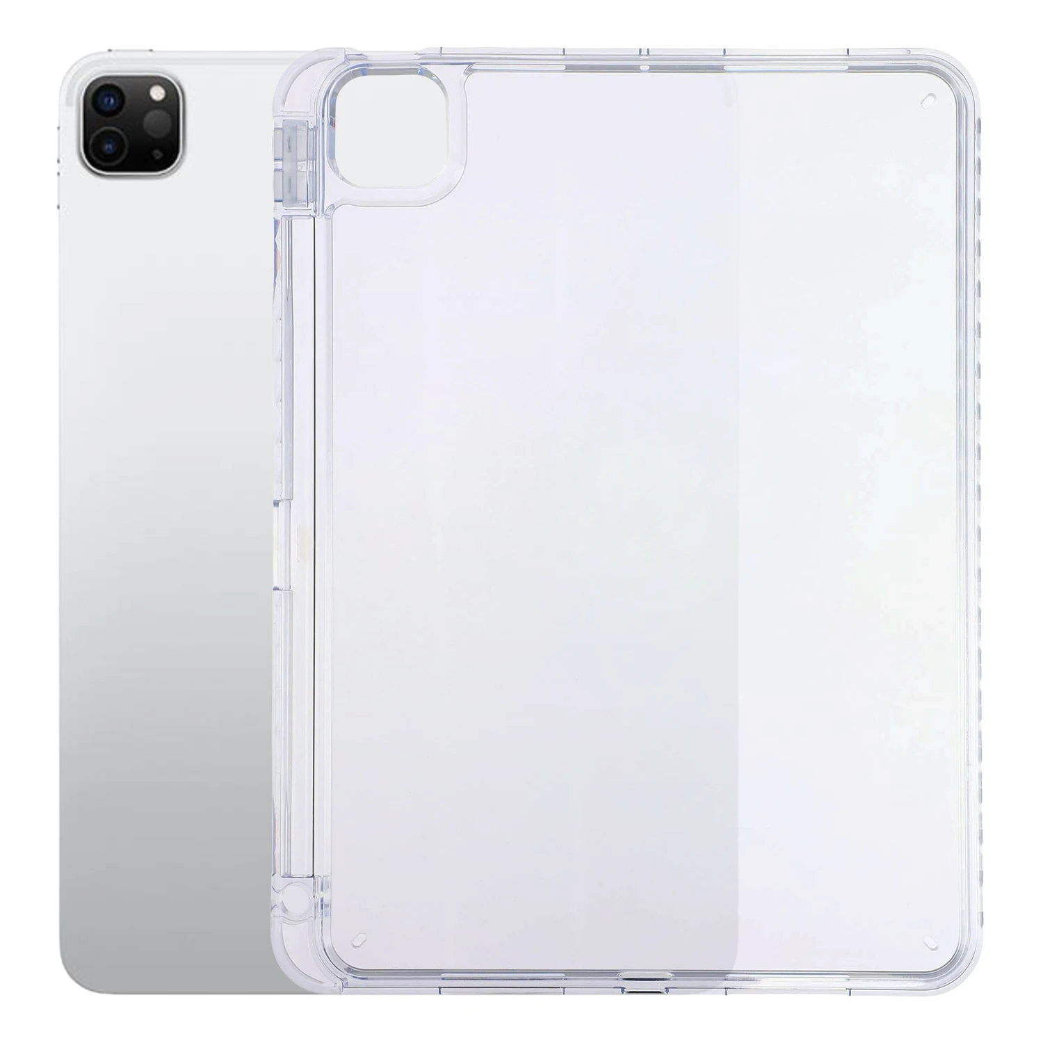 Tablet Case for iPad Pro 11 (2022)  /  (2021)  /  (2020)  /  Pro 11-inch (2018) Clear Crystal Cover with Pencil Slot Shockproof