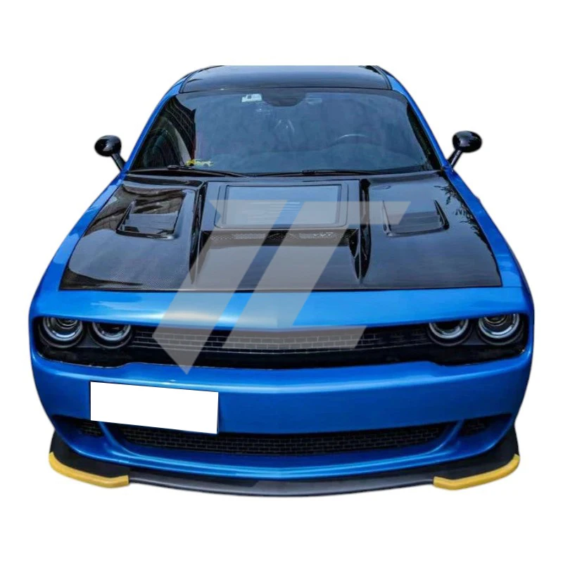 Carbon Fiber Glass Cover High Performance Hood Bonnet For D-odge Challenger 2008+