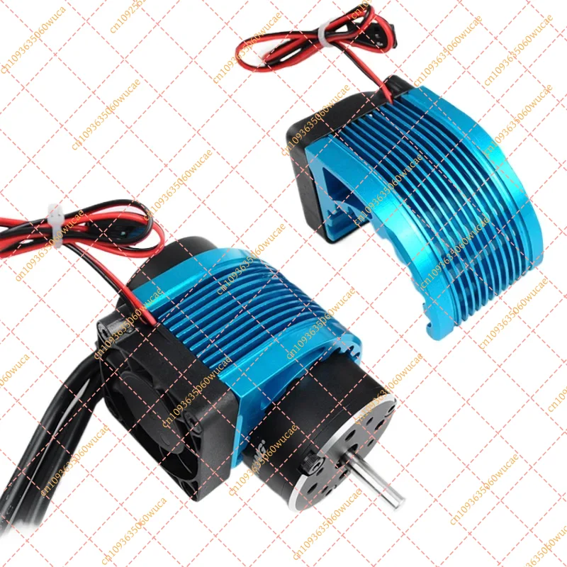 RC Brushless Motor Cooling Fan & Heatsink Set, CNC Aluminum 4010 (40x40mm) for Hobbywing Leopard Castle 4274 4272 4268