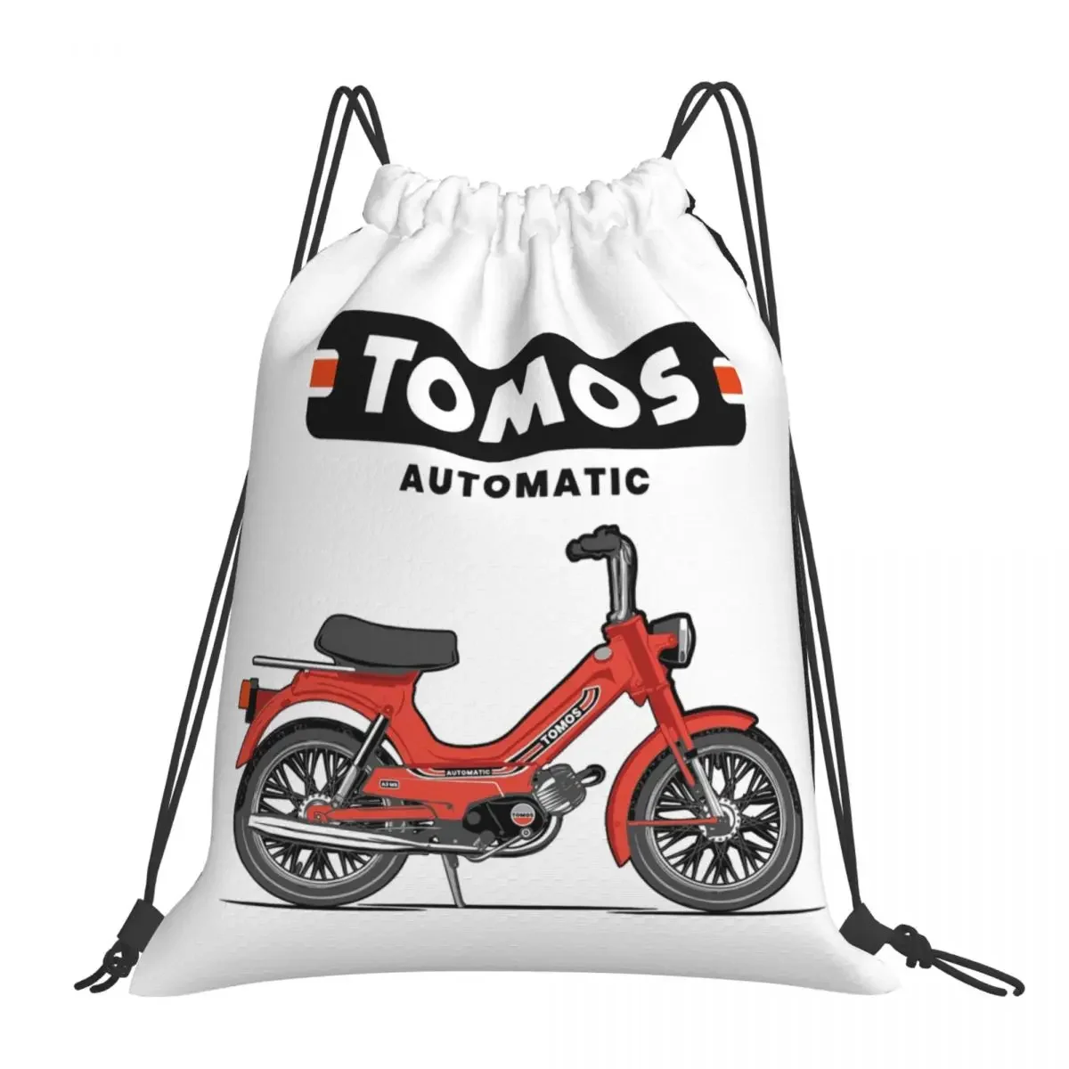 Tomos-mochilas Rojas automáticas, bolso con Cordón portátil, informal, con bolsillo, para zapatos, para la escuela y viajes