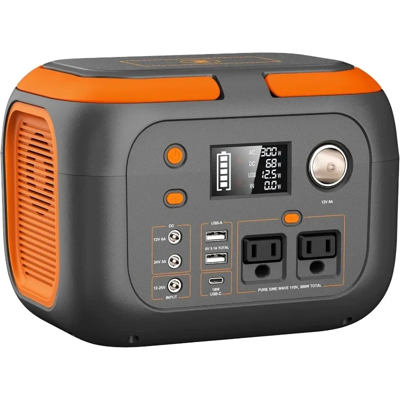 300W Portable Power Station, 260Wh/70000mAh Outdoor Solar Generator, Mobile Lithium Battery Pack, 110V Outlet Solar Power