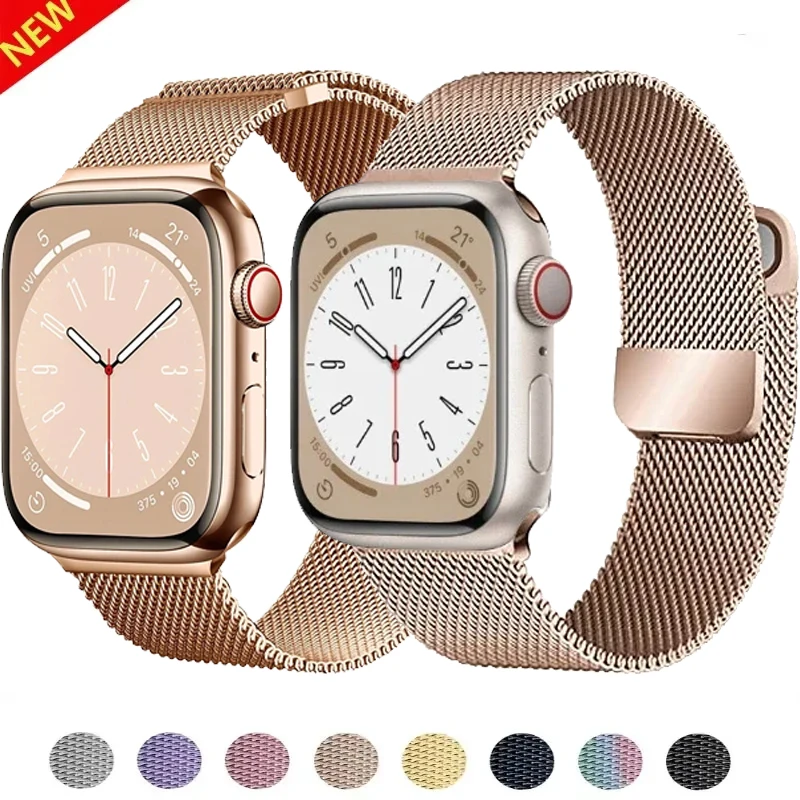 Milanese Loop Armband für Apple Watch Ultra 49mm 11 10 9 8 7 46mm 42mm 45mm 41mm Metall Magnetarmband iWatch 6 5 SE 44mm 40mm Armband