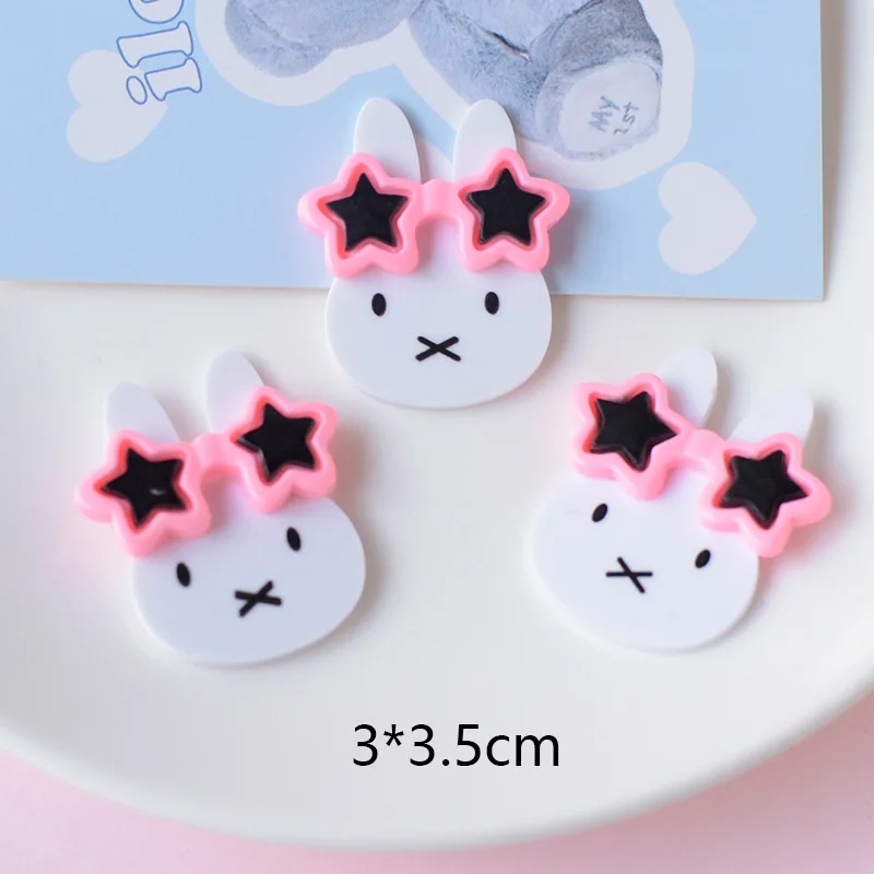Cartoon Miffy Rabbit New Sweet and Cute Creative DIY Materials Simple and Fashionable Acrylic Jewelry Accessories Wholesale view 5