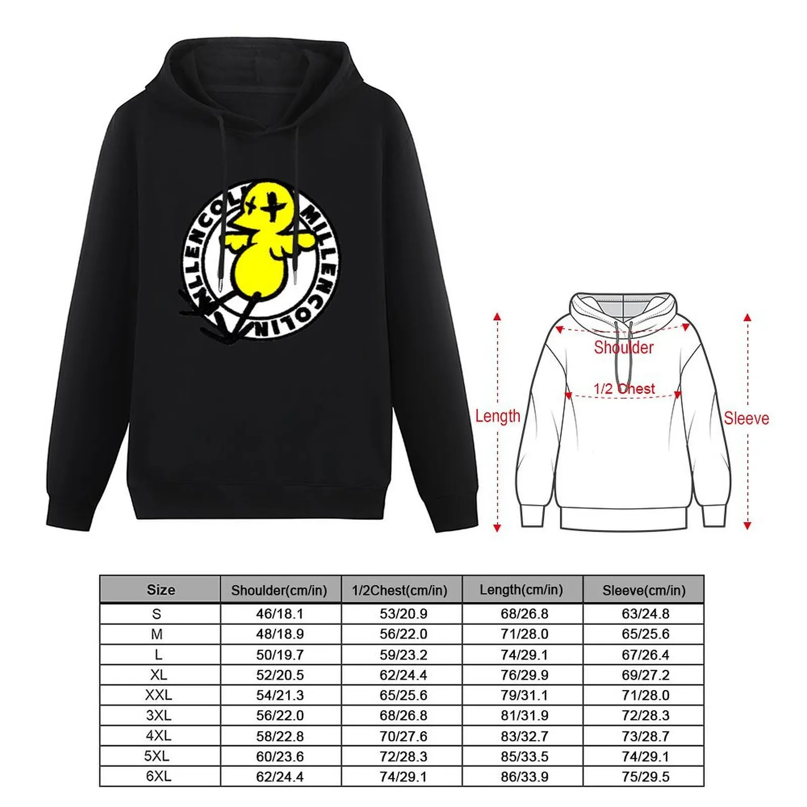 شعار ملحمة ميلينكولين بانك روك هوديي ملابس رجالية ملابس رجالية ملابس على الطراز الكوري ملابس كورية بقلنسوة للرجال