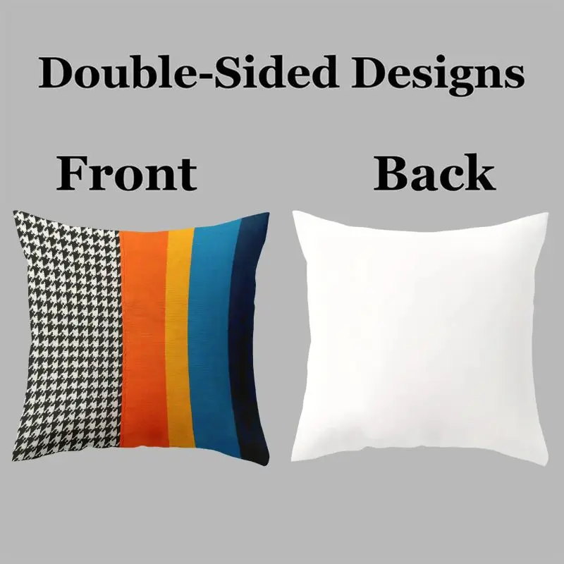 Trendy Boho Throw Pillow Covers Set 4 Pieces Modern Graphic Prints Decorative Cushion Pillowcases 45x45cm Home Decor Accents
