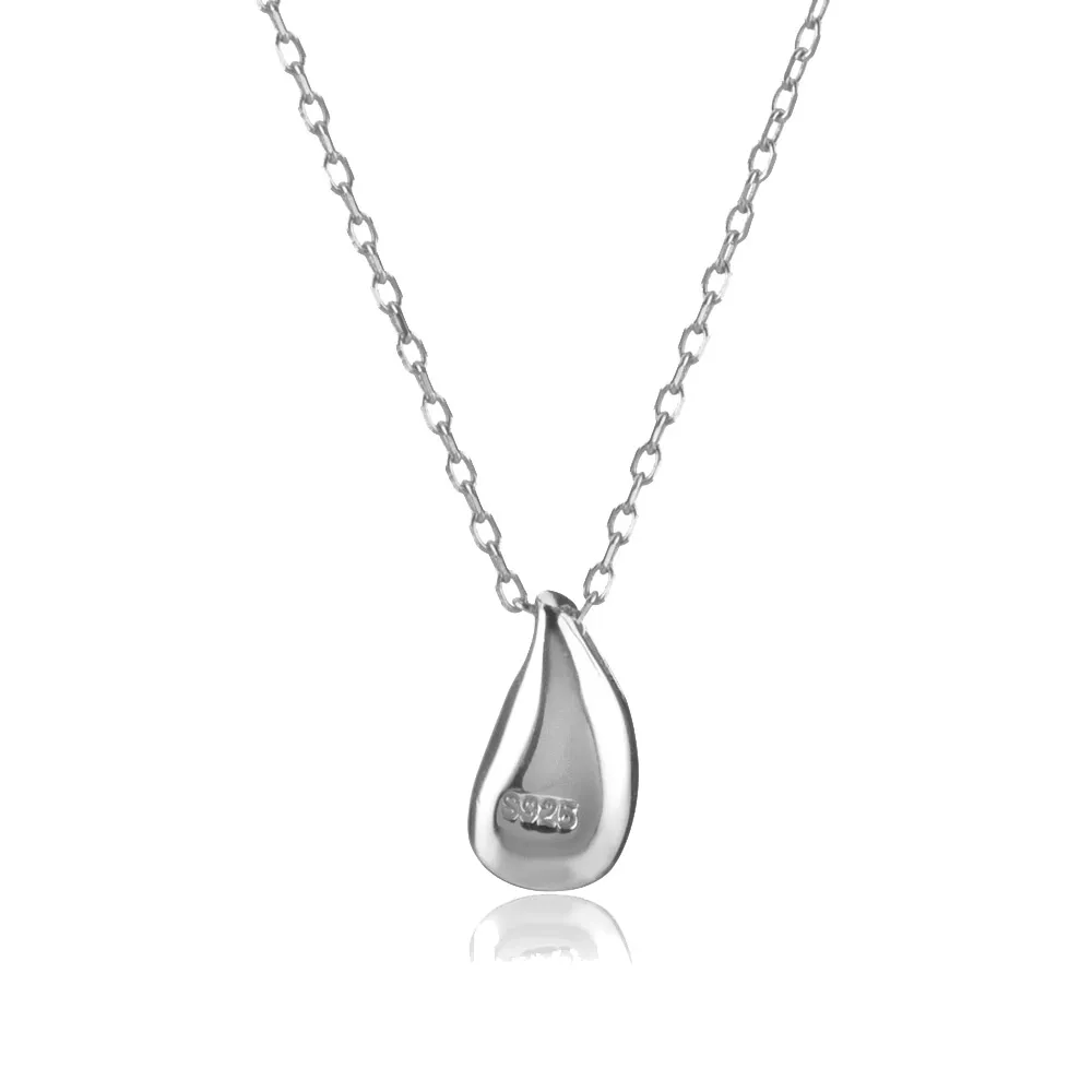 ANDYWEN 100% 925 Sterling Silver Gold Water Drop Pendant Charm Necklace Long Chain Jewelry 2020 Fine Luxury Ovals Jewels