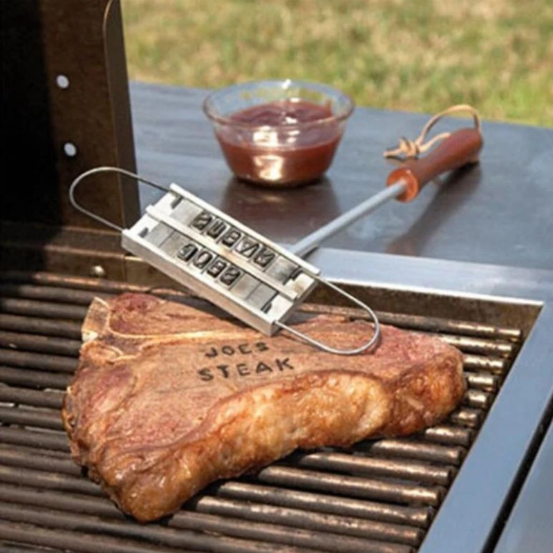 Outdoor Barbecue English Letters Fire Branding Long-handled Barbecue Steak Barbecue Cake Branding Tool