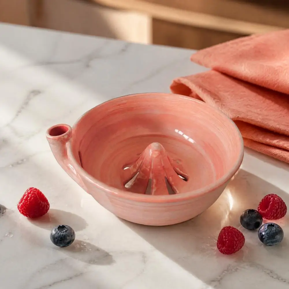 Decorative Kitchen Countertop Bowl Self Spinning Berry Washing Bowl with 360° Vortex Ceramic Fruit Vegetable Strainer Kitchen