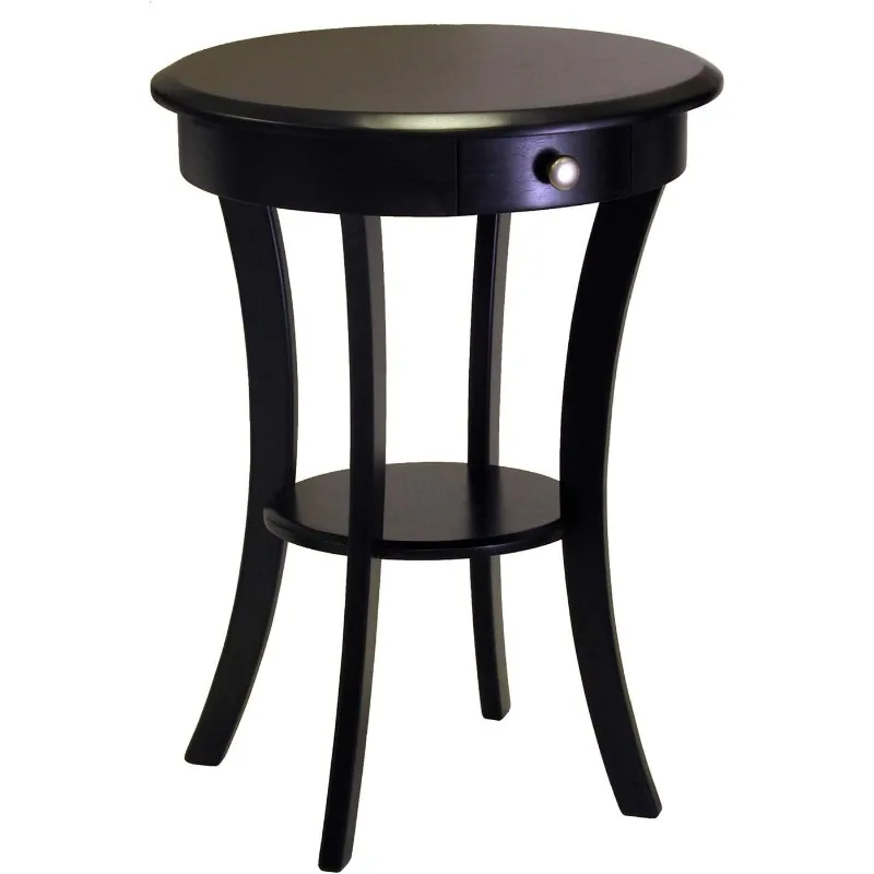 

Wood Sasha Accent Table, Black, 20.00 x 20.00 x 27.00 Inches