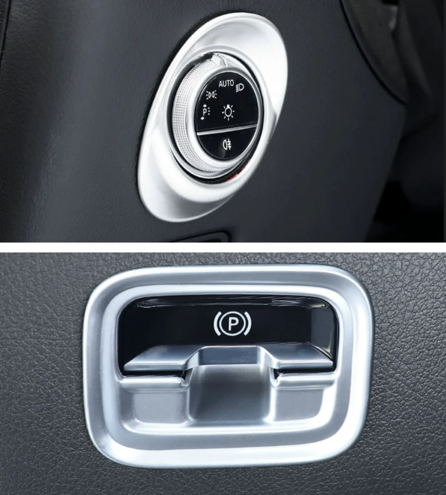 

Head Lights Lamp Switch Button Panel Frame Cover Trim For Mercedes-Benz C Class W206 Sedan 2022 2023 Interior Accessories