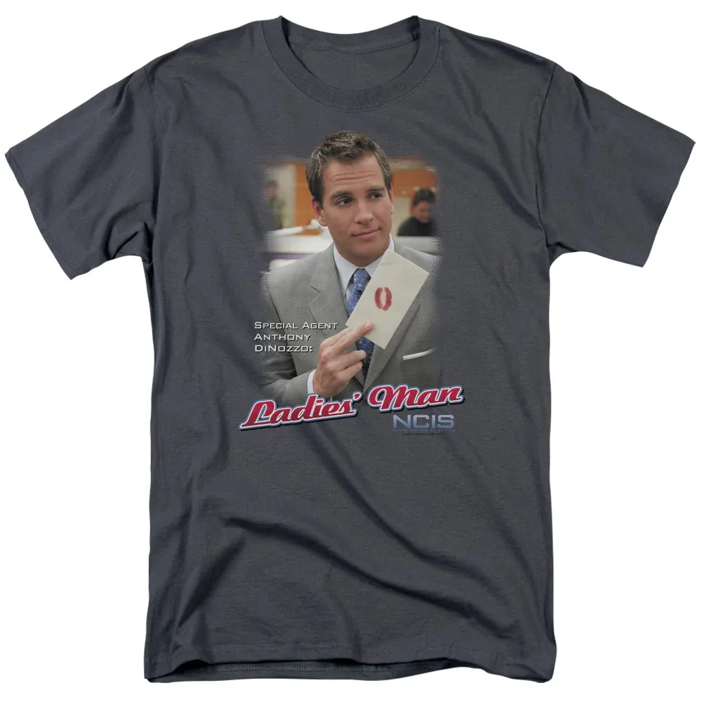 Ncis Ladies Man Mens T Shirt Charcoal Officially Licensed