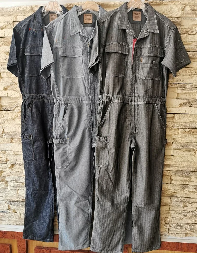 

Summer ort Sve Overalls Work orm Cotton Blend Casual Loose Maintenance Workers Garment Tee Colors Available
