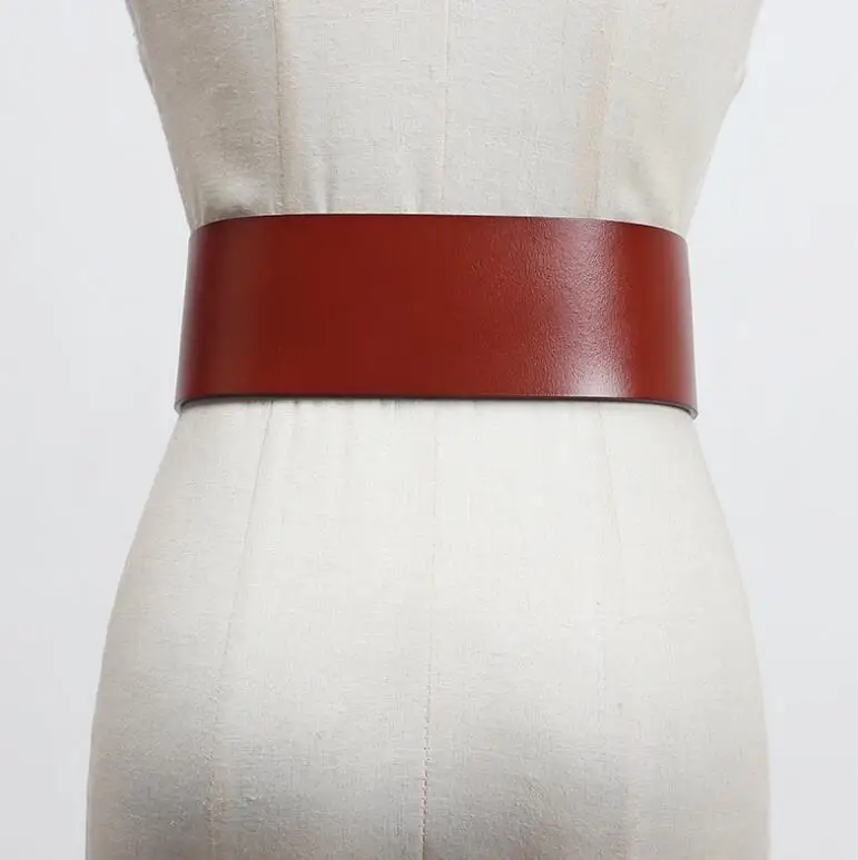 Women's runway fashion genuine leather Cummerbunds female Corsets Waistband Belts decoration wide belt R3097 corset cintura