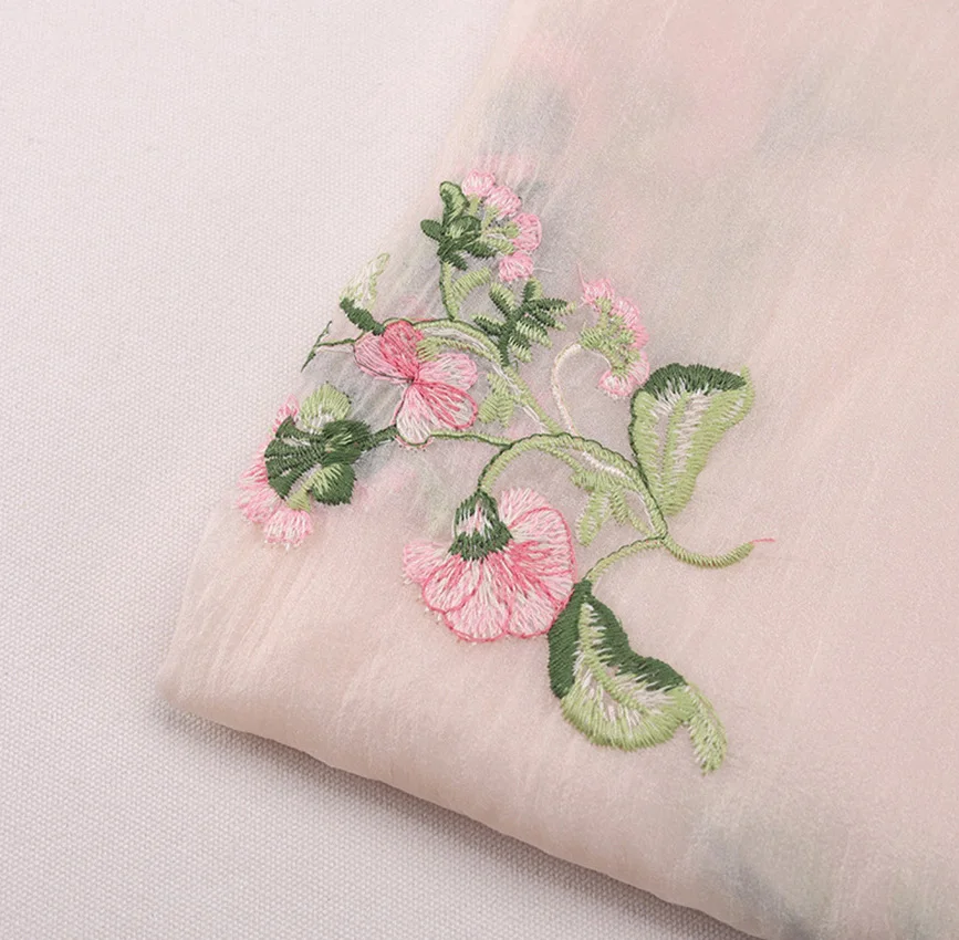 

Весенне-летняя новая вышивка, женская одежда, платье, ткань, тонкая вышивка, полые ткани с растительной вышивкой